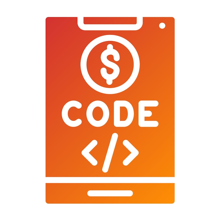 Vector diseño vectorial estilo del icono del código de pago