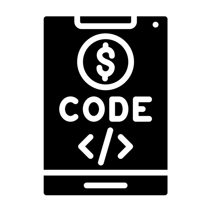 Vector diseño vectorial estilo del icono del código de pago