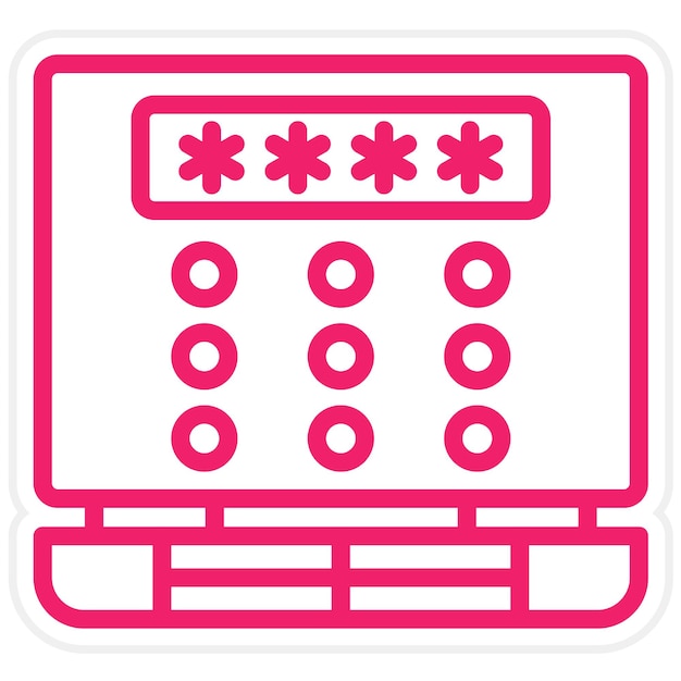 Diseño vectorial Estilo del icono del código pin