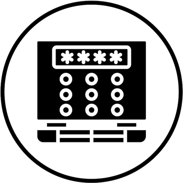 Diseño vectorial Estilo del icono del código pin