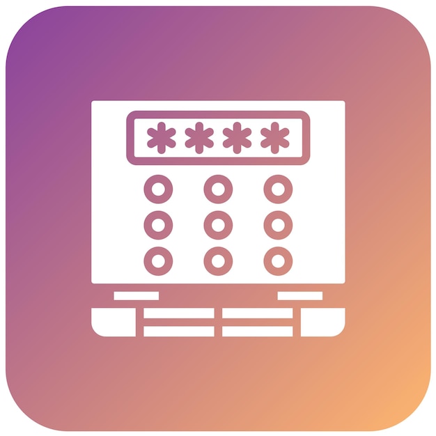 Diseño vectorial Estilo del icono del código pin