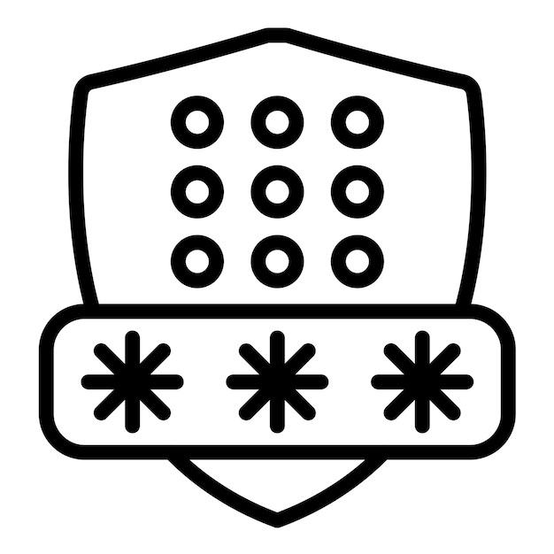 Diseño vectorial Estilo de icono de código seguro