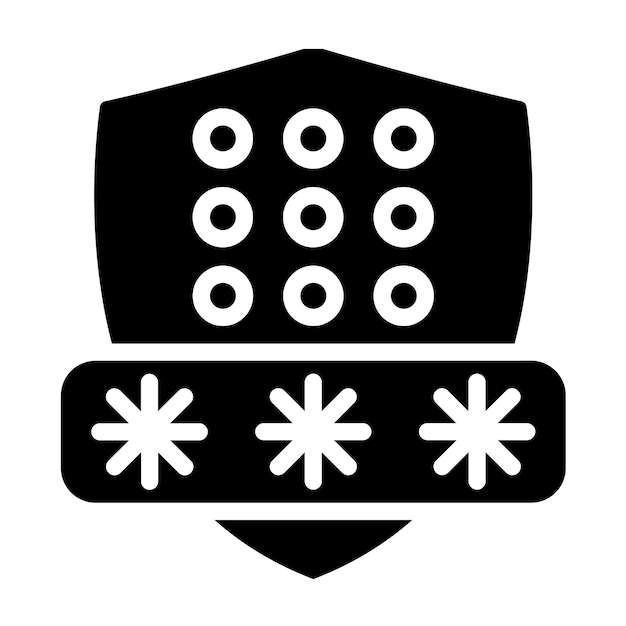 Diseño vectorial Estilo de icono de código seguro