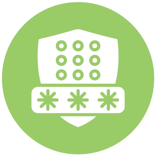 Diseño vectorial Estilo de icono de código seguro