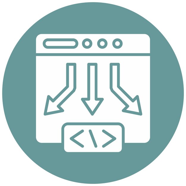 Diseño vectorial Estilo de icono de bajo código