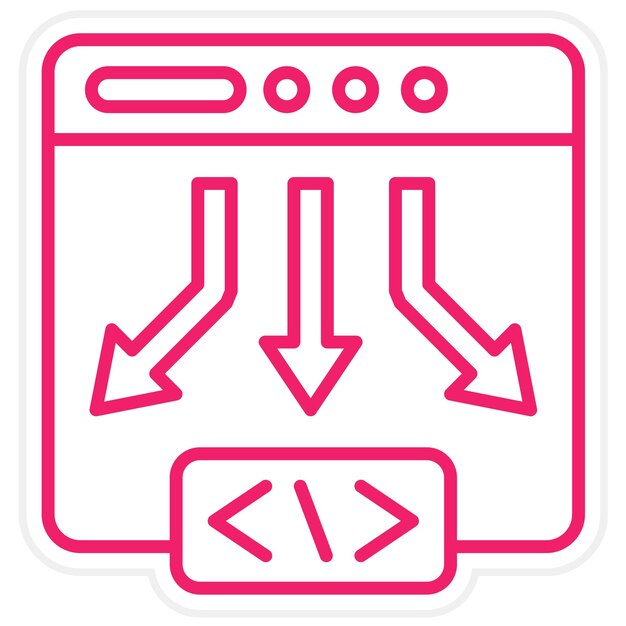Diseño vectorial Estilo de icono de bajo código