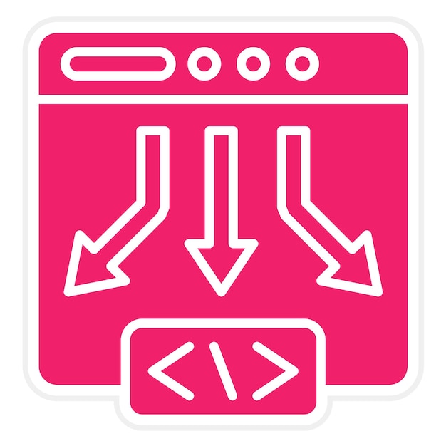 Diseño vectorial Estilo de icono de bajo código