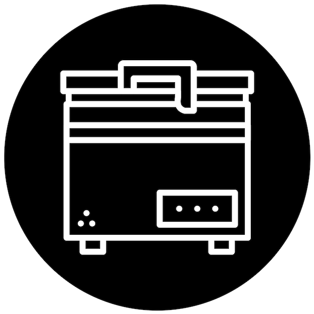 Diseño vectorial Estilo del icono del cofre del congelador