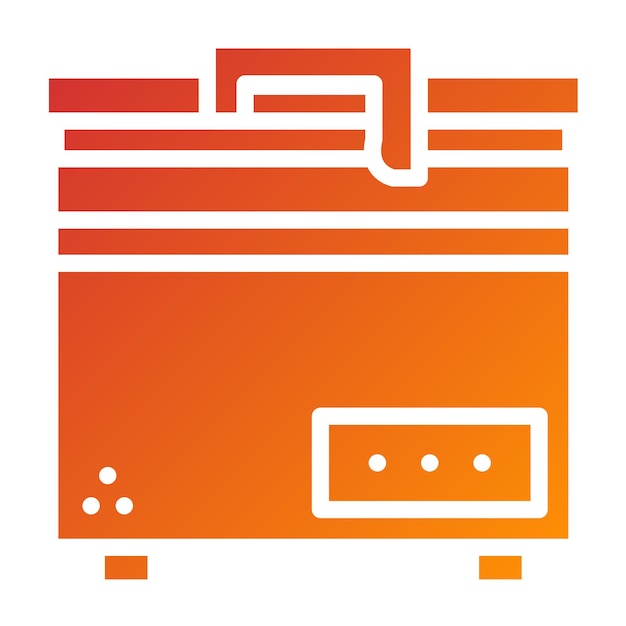 Diseño vectorial Estilo del icono del cofre del congelador