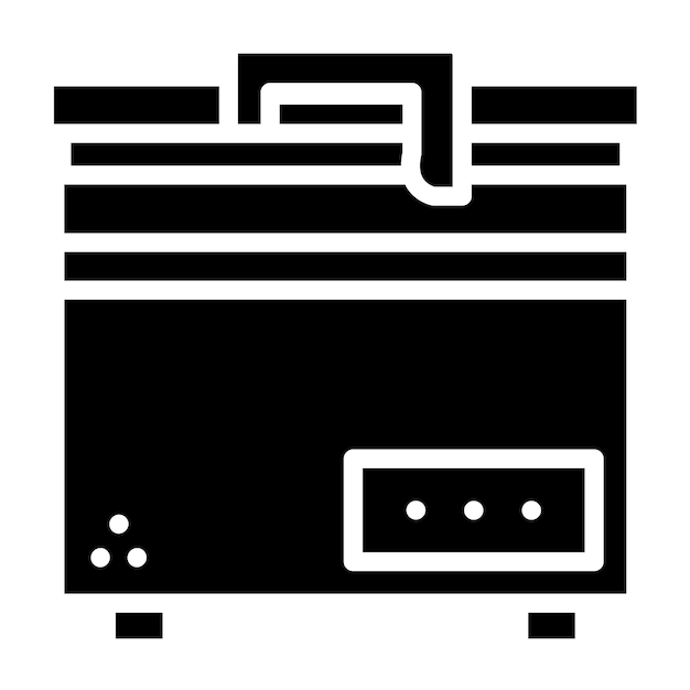 Diseño vectorial Estilo del icono del cofre del congelador