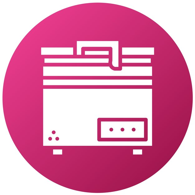 Diseño vectorial Estilo del icono del cofre del congelador