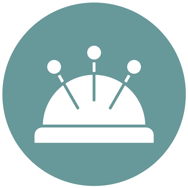 Diseño vectorial Estilo del icono del cojín de alfiler