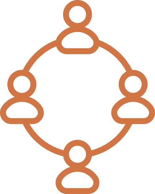 Diseño vectorial Estilo de icono de colaboración en línea