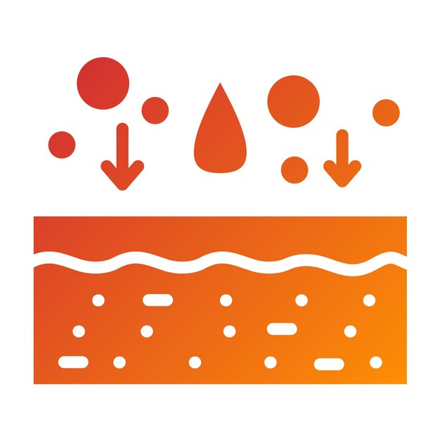 Diseño vectorial Estilo del icono de colágeno