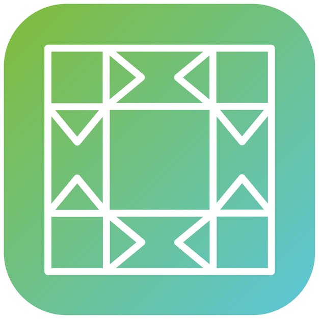 Diseño vectorial de estilo de icono de colchón de patchwork