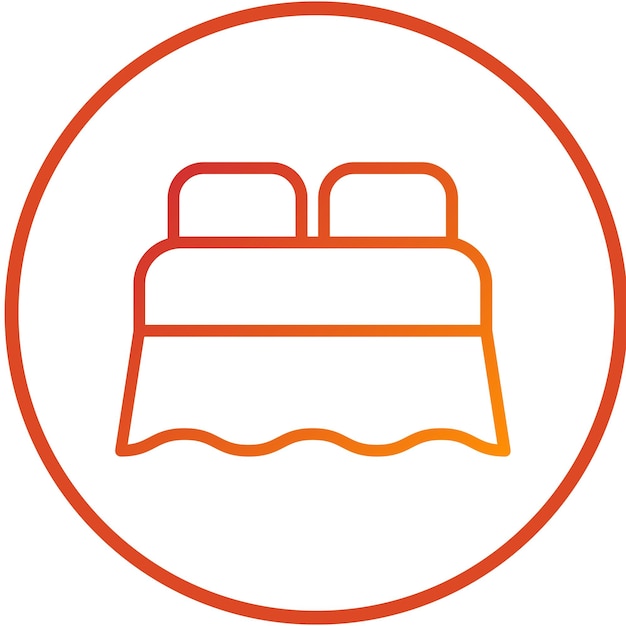 Diseño vectorial de estilo de icono de colchón Percale
