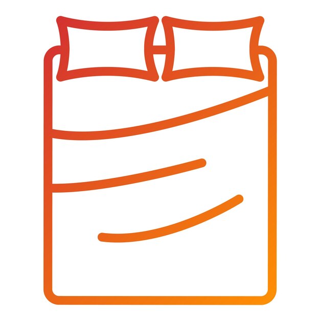 Diseño vectorial estilo de icono de colchón de satén