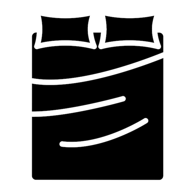 Diseño vectorial estilo de icono de colchón de satén
