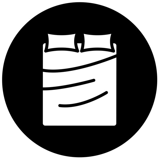 Diseño vectorial estilo de icono de colchón de satén