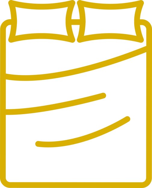 Diseño vectorial estilo de icono de colchón de satén