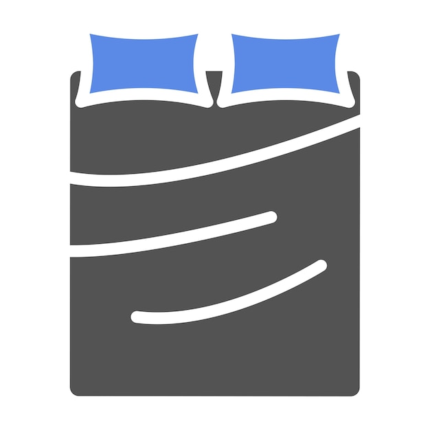 Diseño vectorial estilo de icono de colchón de satén