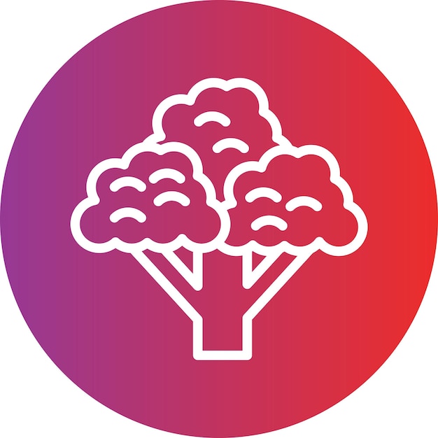 Diseño vectorial de estilo de icono de coliflor
