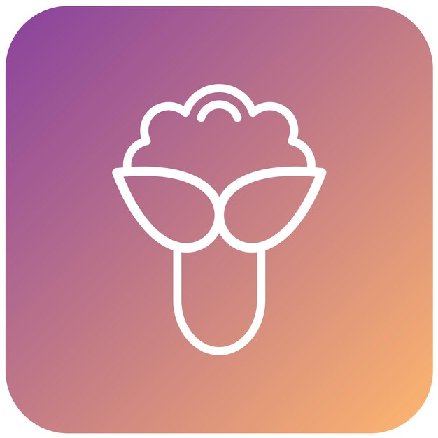 Diseño vectorial de estilo de icono de coliflor
