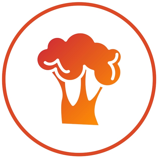 Diseño vectorial de estilo de icono de coliflor