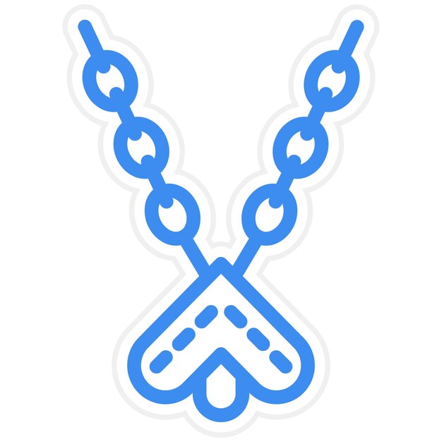 Diseño vectorial del estilo del icono del collar