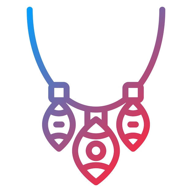 Diseño vectorial del estilo del icono del collar