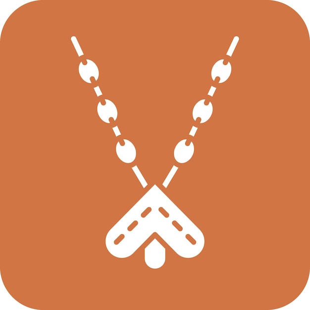 Diseño vectorial del estilo del icono del collar