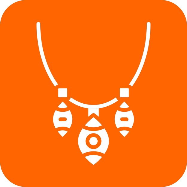 Diseño vectorial del estilo del icono del collar
