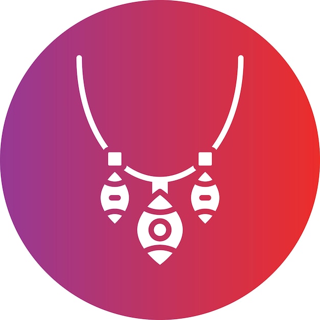 Diseño vectorial del estilo del icono del collar