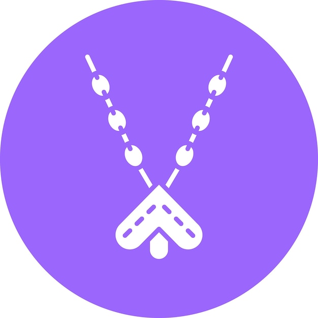 Diseño vectorial del estilo del icono del collar