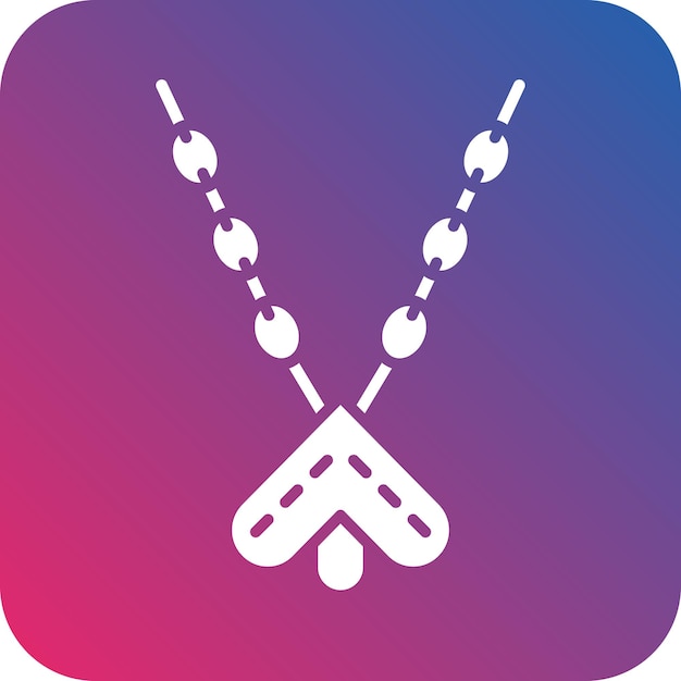 Diseño vectorial del estilo del icono del collar