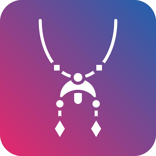 Diseño vectorial del estilo del icono del collar