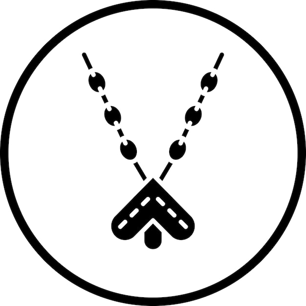Diseño vectorial del estilo del icono del collar
