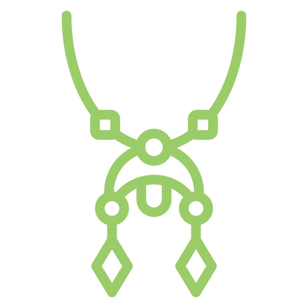Diseño vectorial del estilo del icono del collar