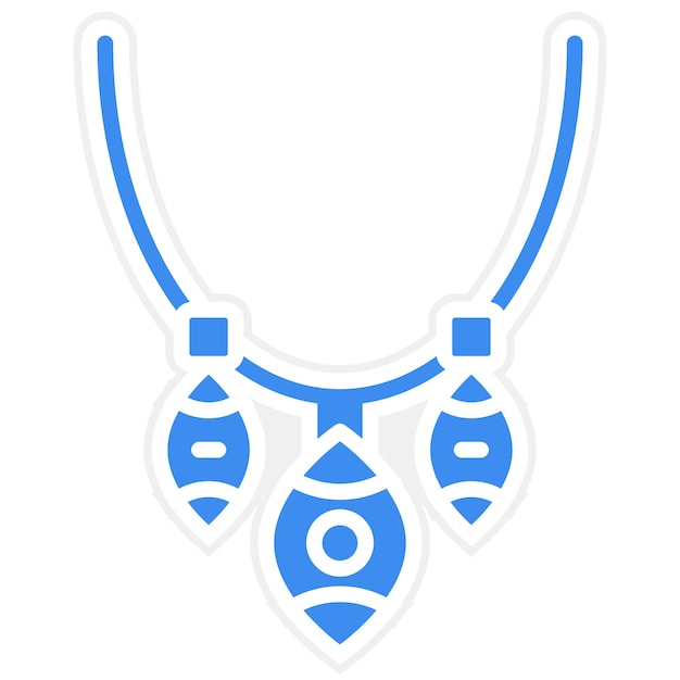 Diseño vectorial del estilo del icono del collar