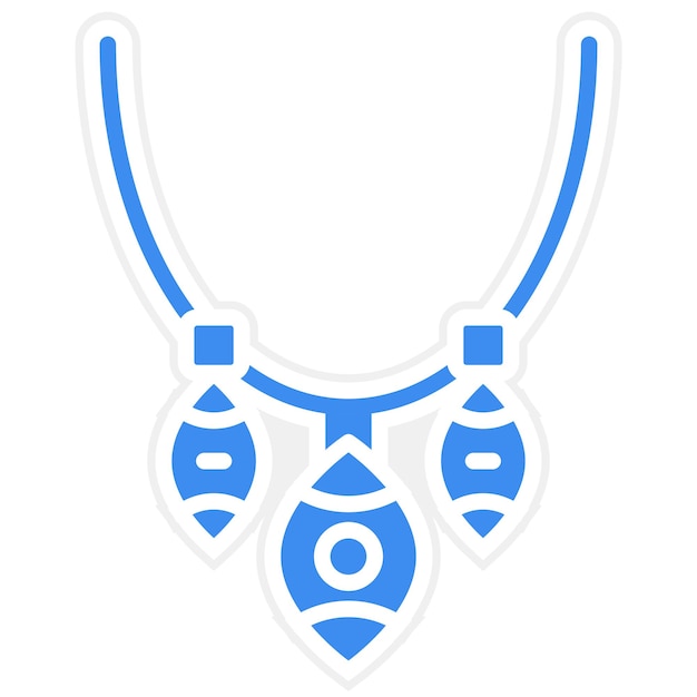 Diseño vectorial del estilo del icono del collar