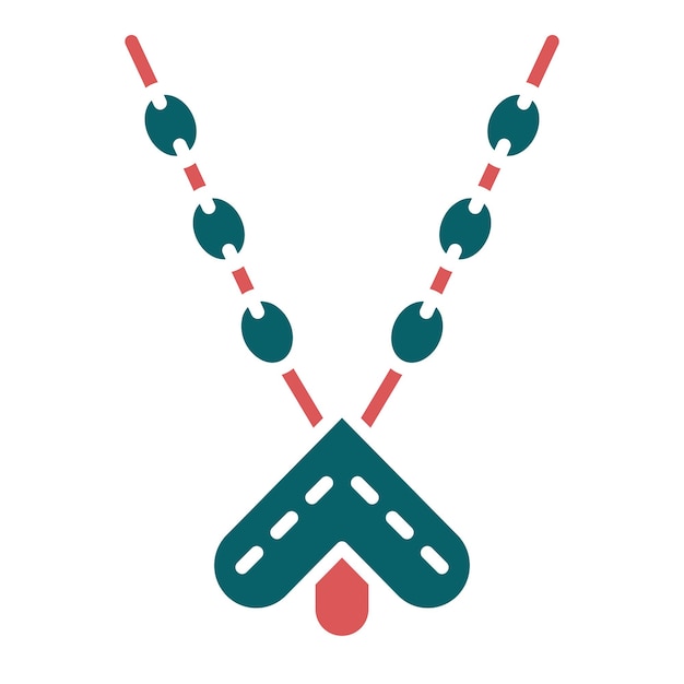 Diseño vectorial del estilo del icono del collar