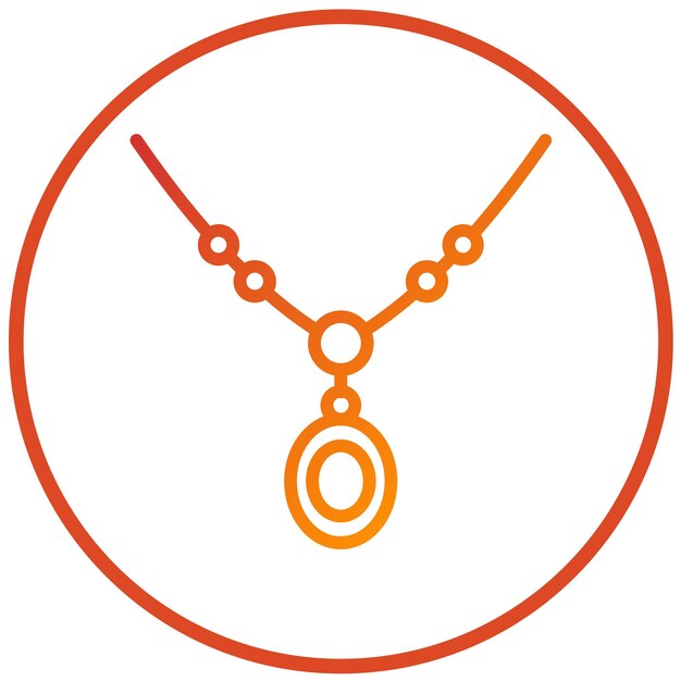 Diseño vectorial del estilo del icono del collar