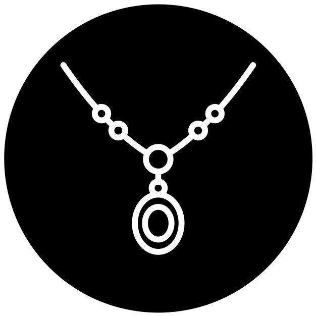Diseño vectorial del estilo del icono del collar