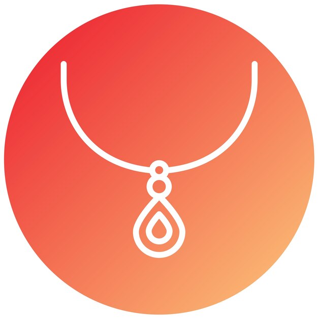 Diseño vectorial del estilo del icono del collar