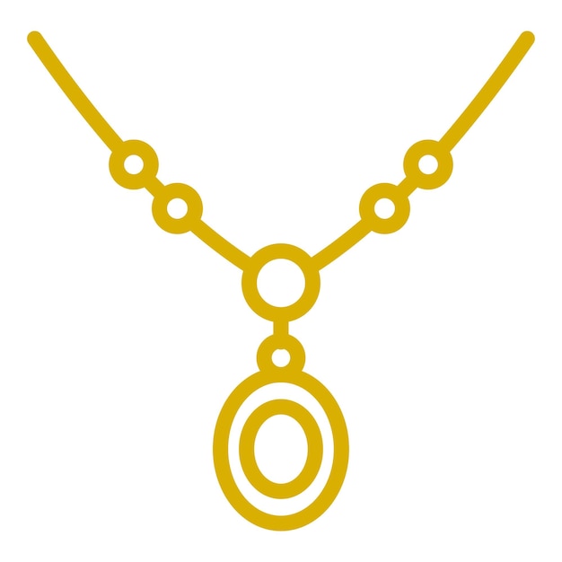 Diseño vectorial del estilo del icono del collar