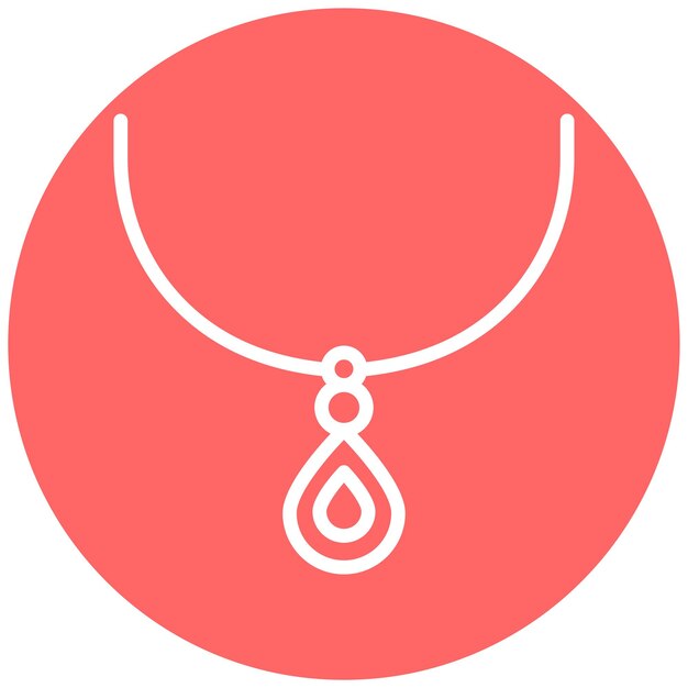Diseño vectorial del estilo del icono del collar