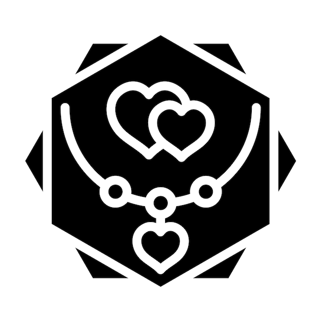 Diseño vectorial del estilo del icono del collar