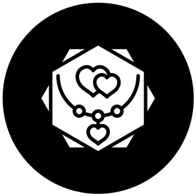 Diseño vectorial del estilo del icono del collar