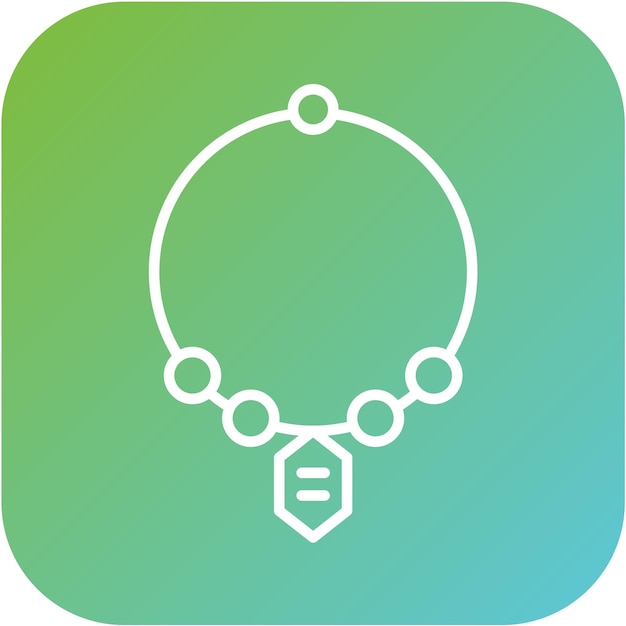 Diseño vectorial del estilo del icono del collar