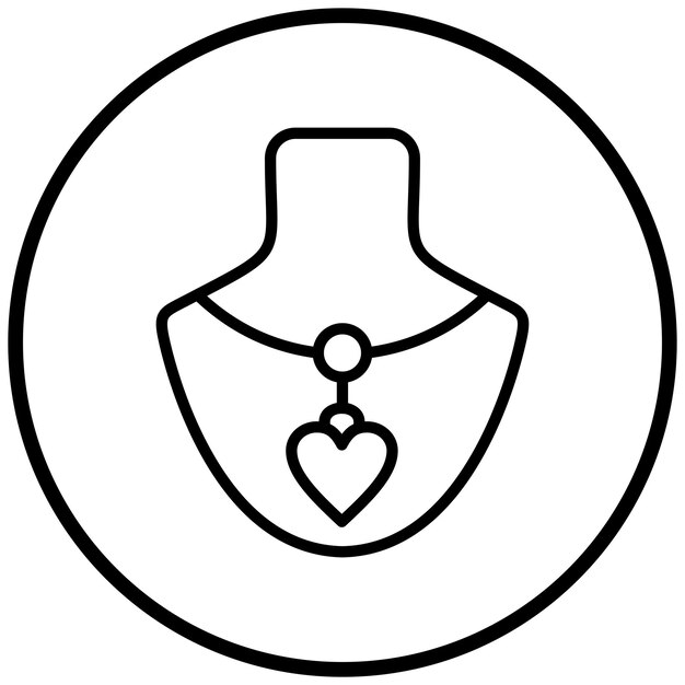 Diseño vectorial del estilo del icono del collar
